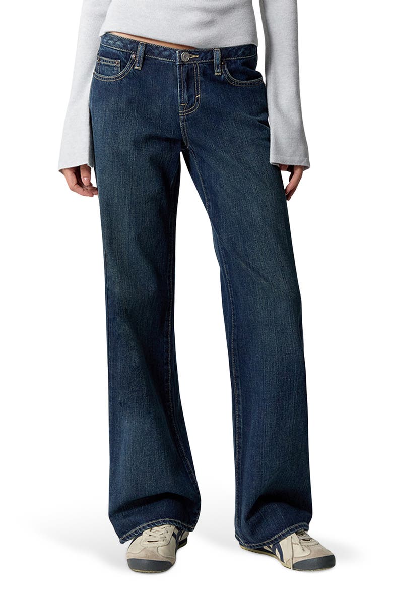 Zoe Low Rise Girlfriend Jeans, Main, color, DARK INDIGO