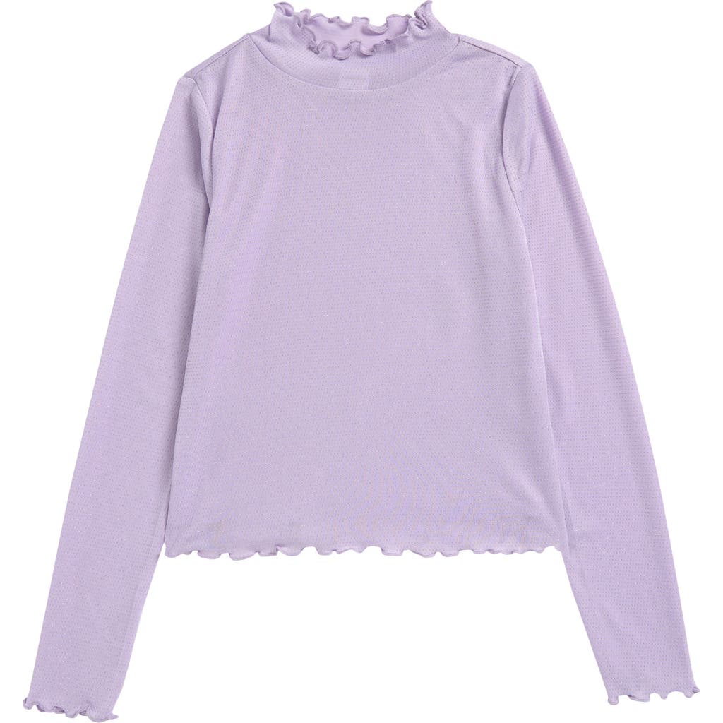 Nordstrom Kids' Sparkle Mesh Top In Purple Petal