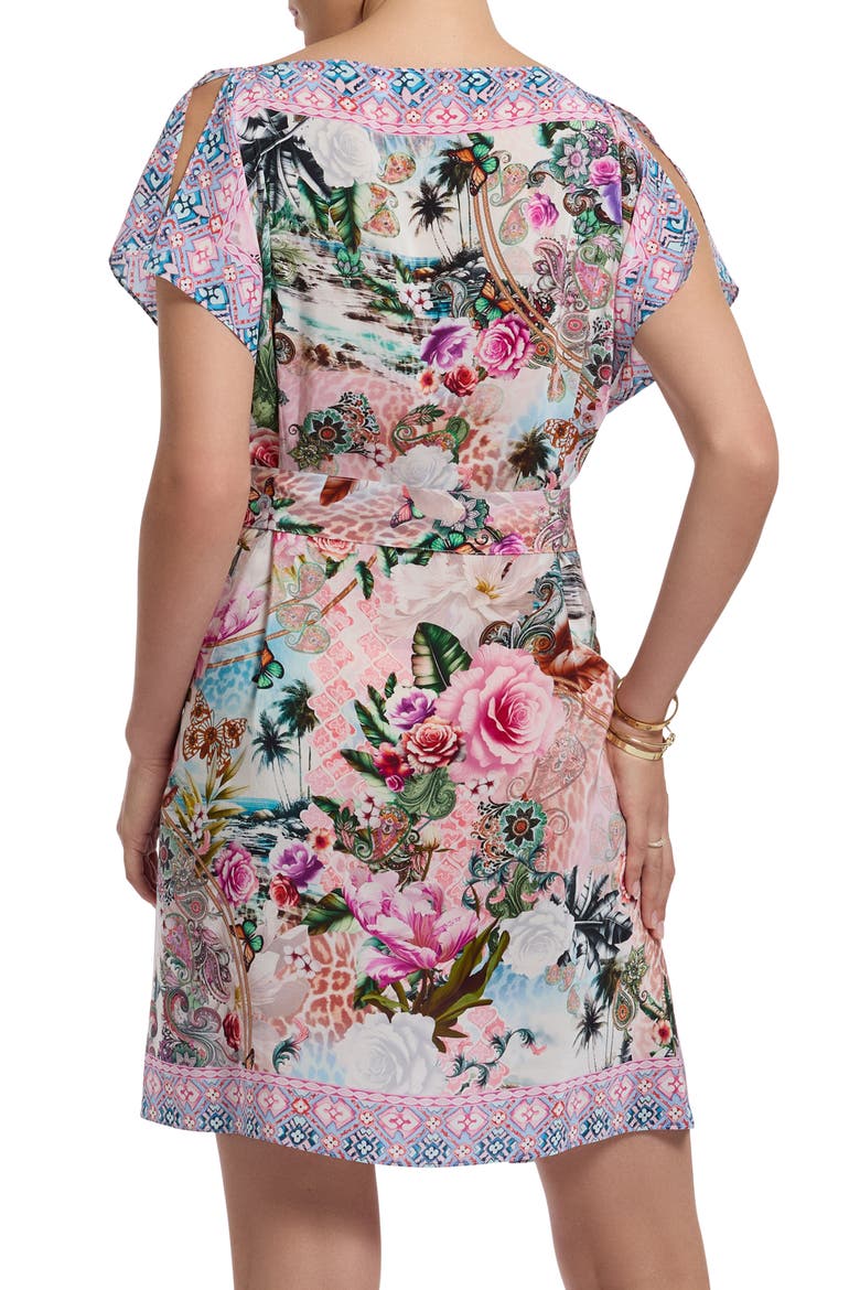 Kendall Silk Blend Dress, Alternate, color, MULTI