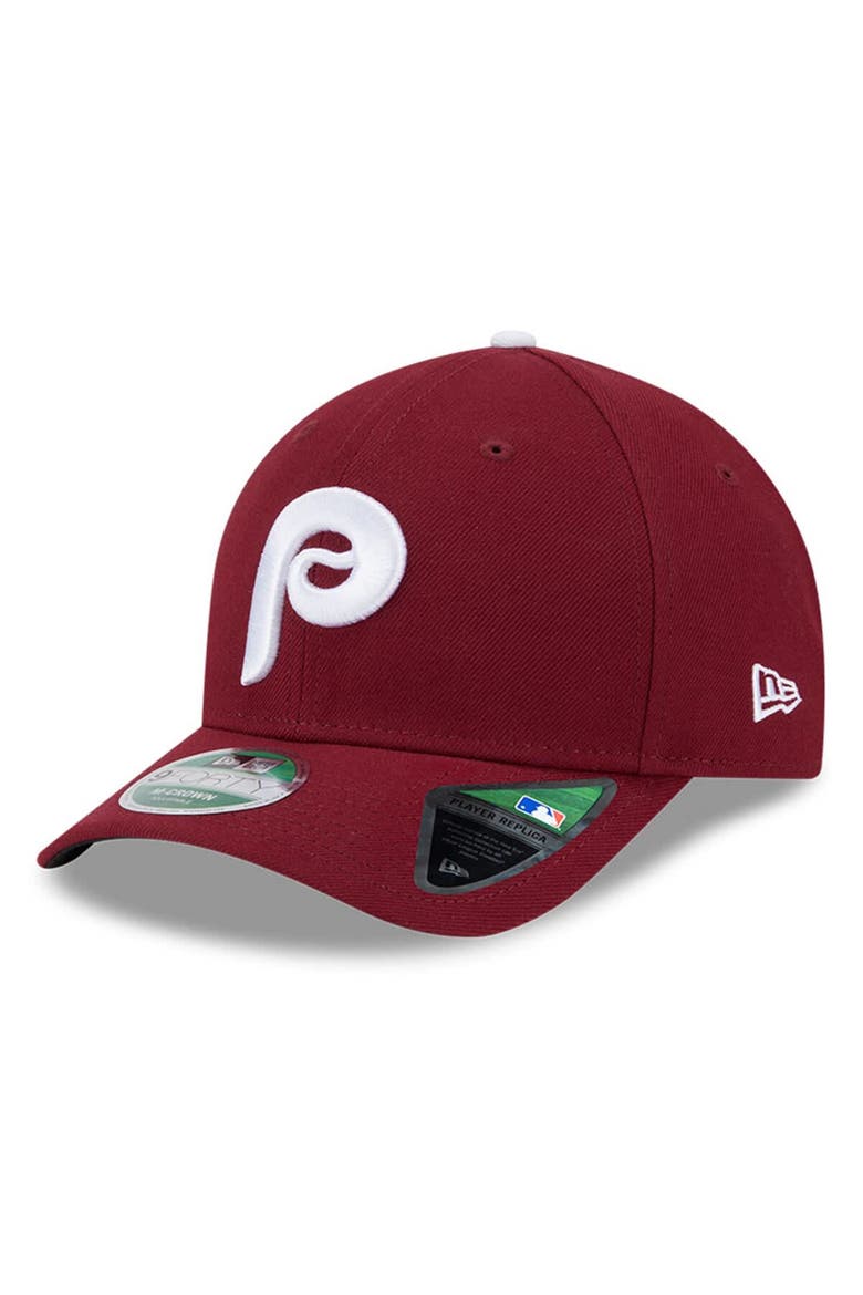Men's New Era  Burgundy Philadelphia Phillies Player Replica 9FORTY Adjustable Hat, Main, color, Burgundy