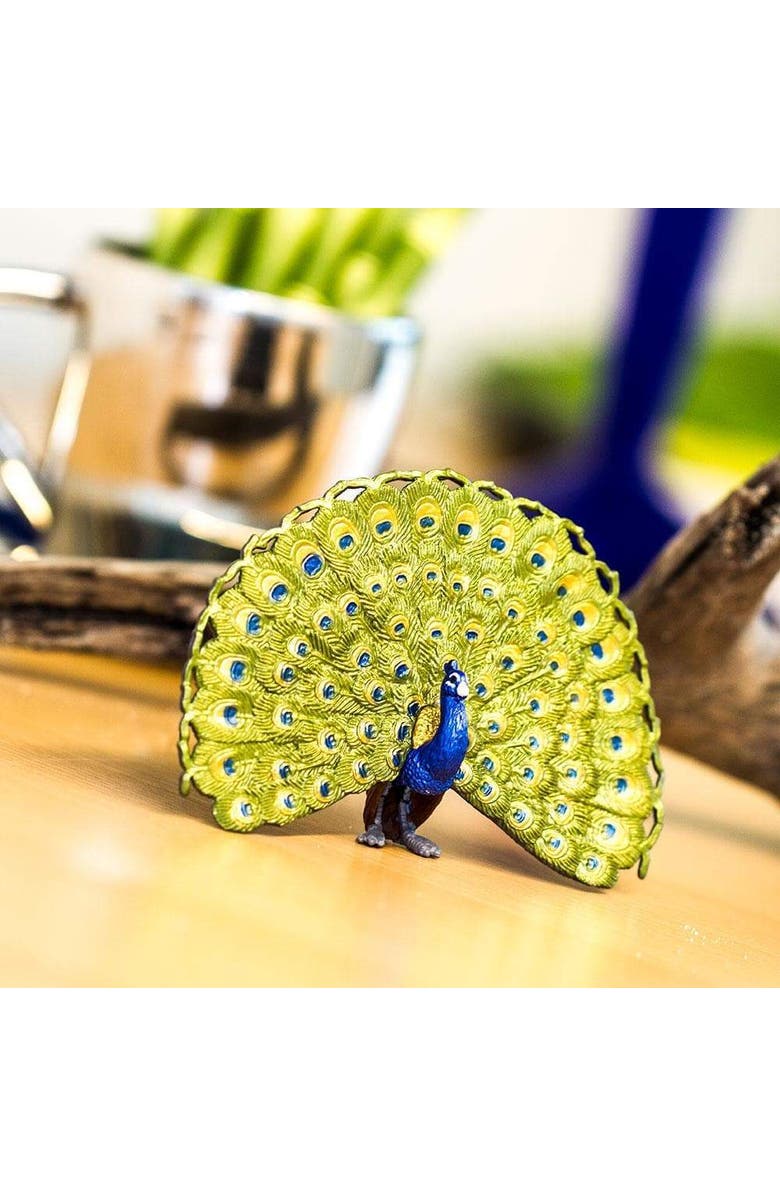 Safari Ltd. Peacock Kids Toy Figure, Alternate, color, NO COLOR