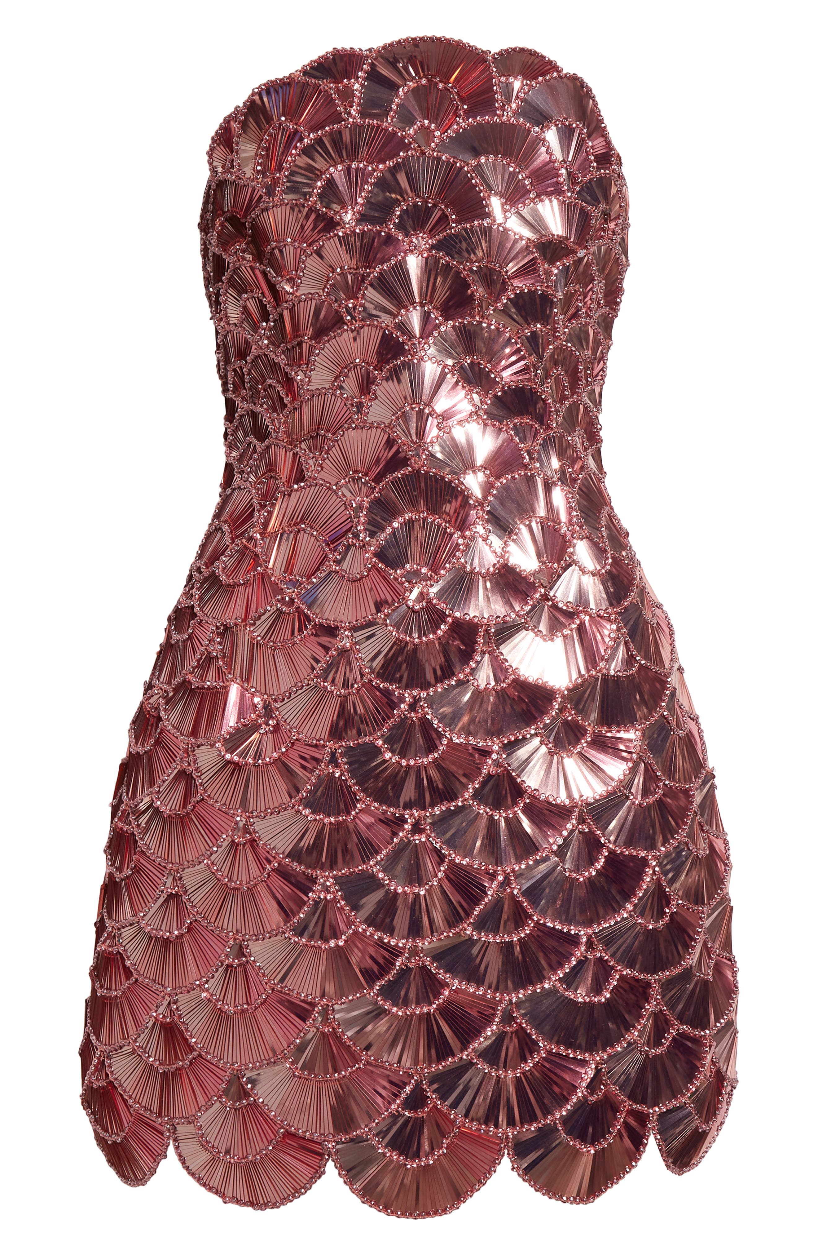 sequin scallop mini dress Strappy Scallop Hem Detail Mini Dress In Pink Printed Sequin | EGO US
