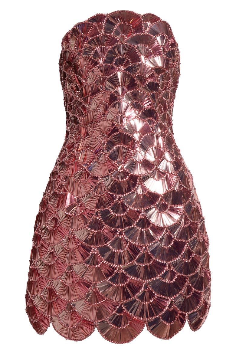 sequin scallop embroidered dress ASOS Design - Scallop Embroidered Lace Midi Dress - Women - Polyester/Nylon