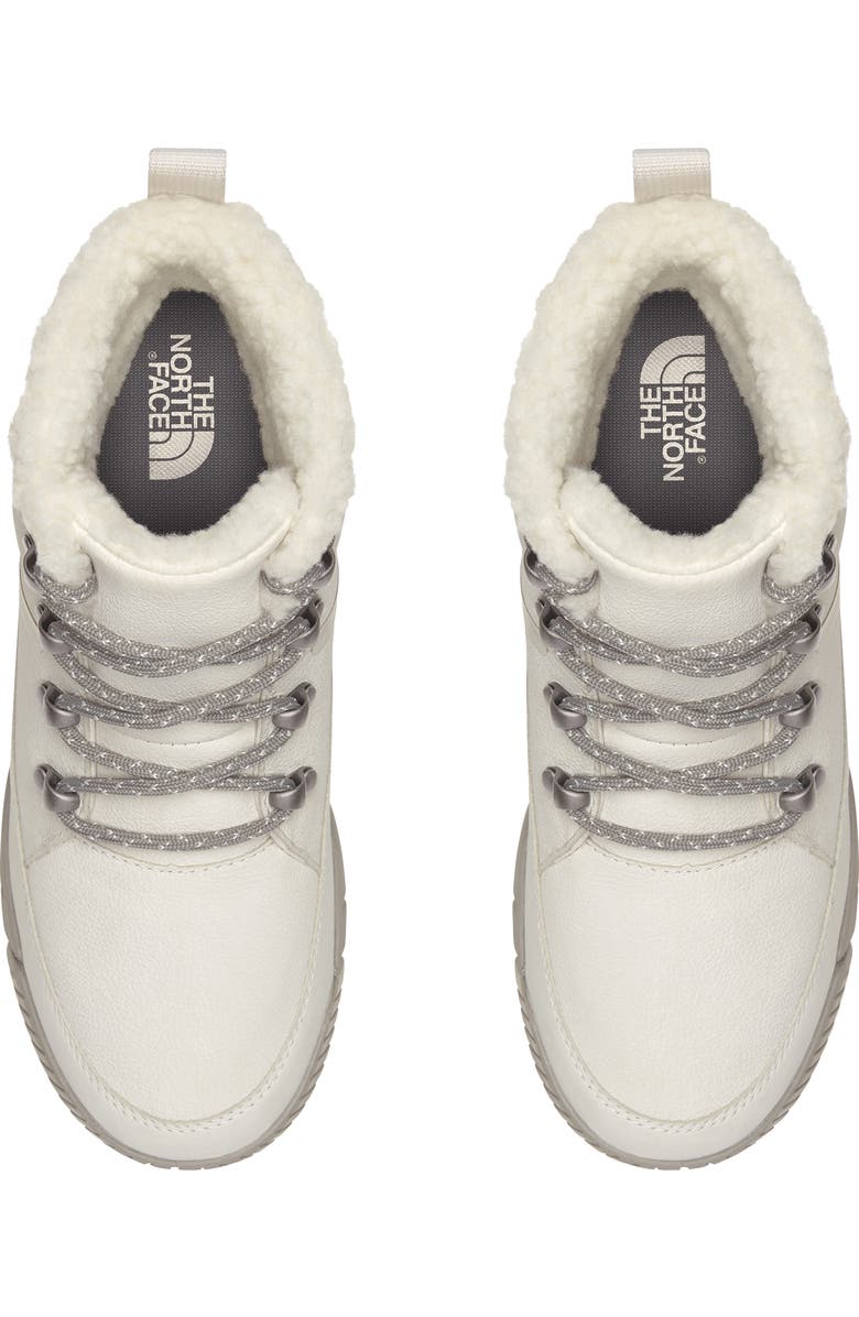 The North Face Sierra Waterproof Lace-Up Bootie, Alternate, color, White Dune/ Silver Grey