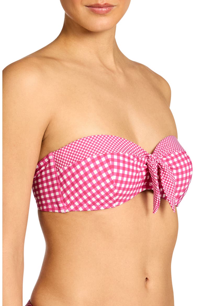 Brigitte Bandeau Bikini Top, Alternate, color, DRAGON/ FRUIT/ CREAM