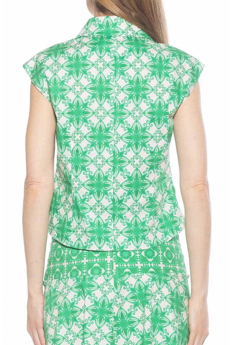 Juniper Button-Up Shirt, Alternate, color, GREEN GEO