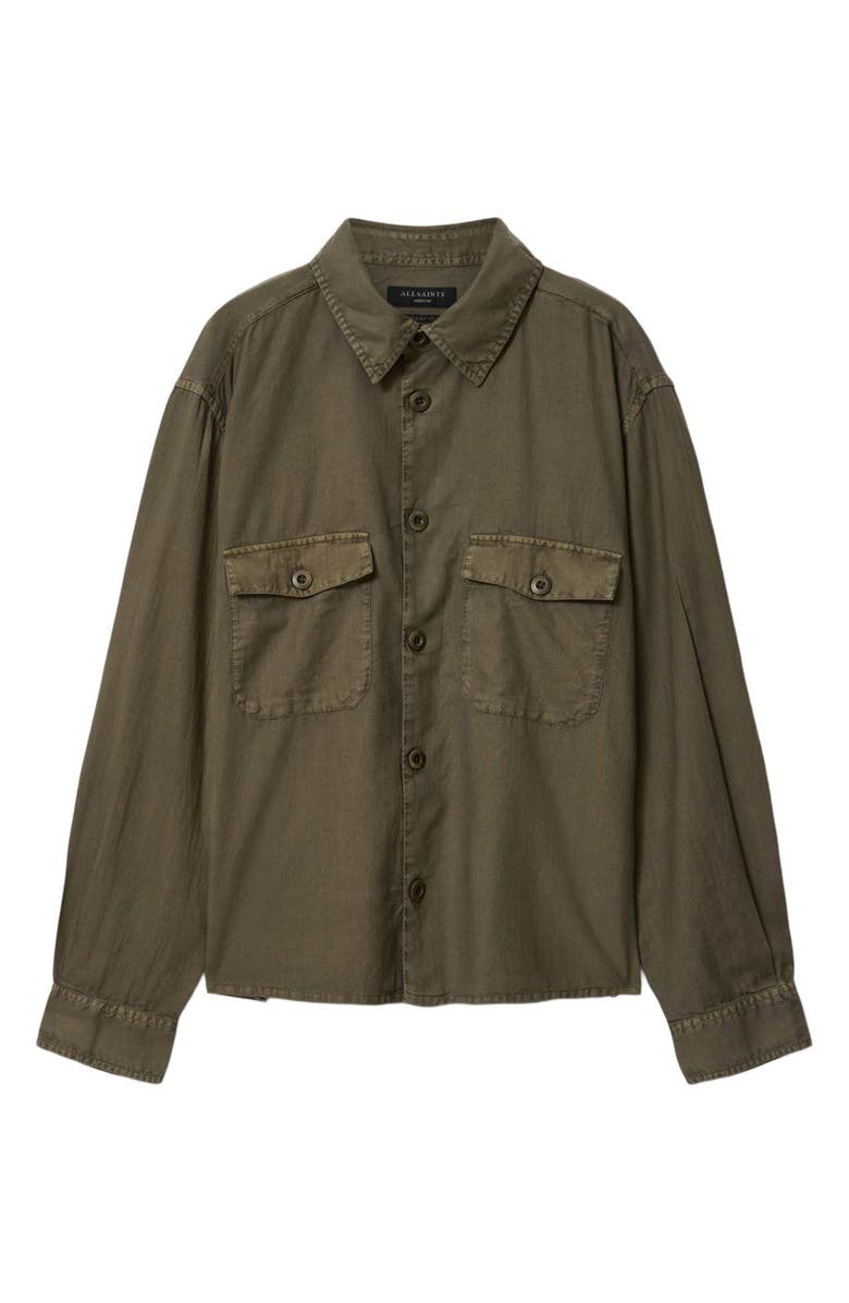 AllSaints Strand Button-Up Shirt, Alternate, color, Mangrove Green
