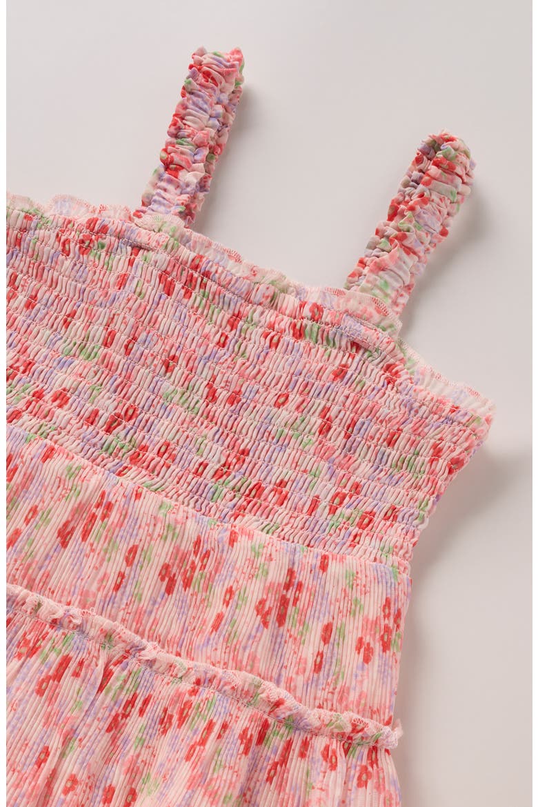 Kids' Tiered Smocked Dress, Alternate, color, PINK DOGWOOD DENSE DITSY