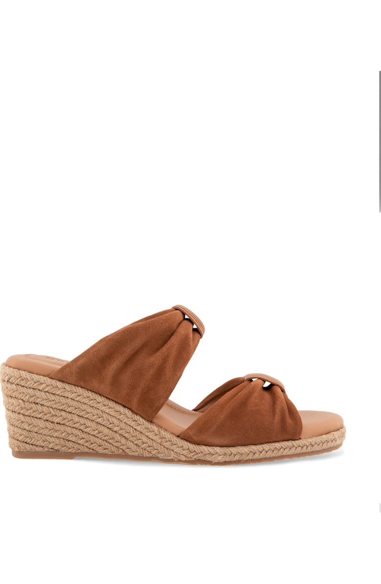 Gentle Souls Gracious Espadrille Platform Wedge Slide Sandal, Alternate, color, Luggage Suede