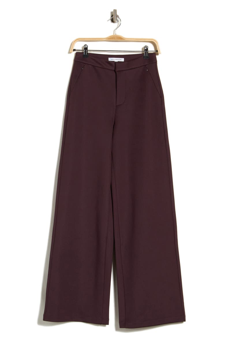 Sculpting Wide Leg Pants, Alternate, color, DARK COCOA