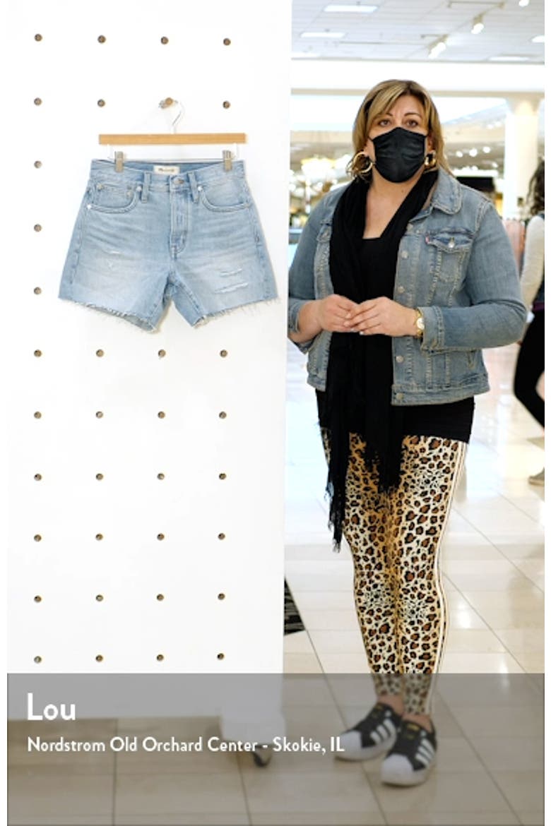 Relaxed Mid-Length Denim Shorts: Ripped Edition video