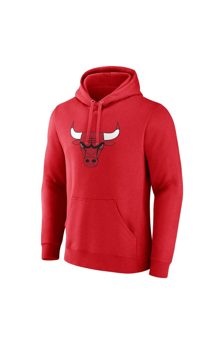 FANATICS Men's Fanatics Branded  Red Chicago Bulls Primary Logo Pullover Hoodie, Alternate, color, 