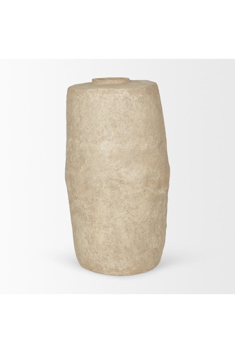 Rama Paper Mache Floor Vase, Alternate, color, Beige