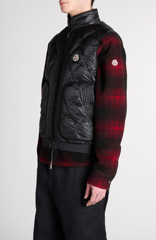 Moncler Erelia Diamond Quilted Down Vest In Black
