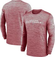 Nike Men's Nike  Cardinal Arizona Cardinals Sideline Team Velocity Performance Long Sleeve T-Shirt