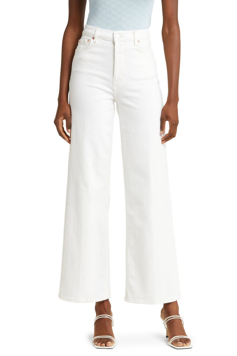 The Getty High Waist Wide Leg Jeans, Main, color, VINTAGE ECRU