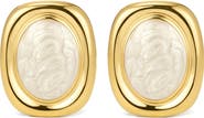 D.LOUISE Bold Oval Statement Stud Earrings