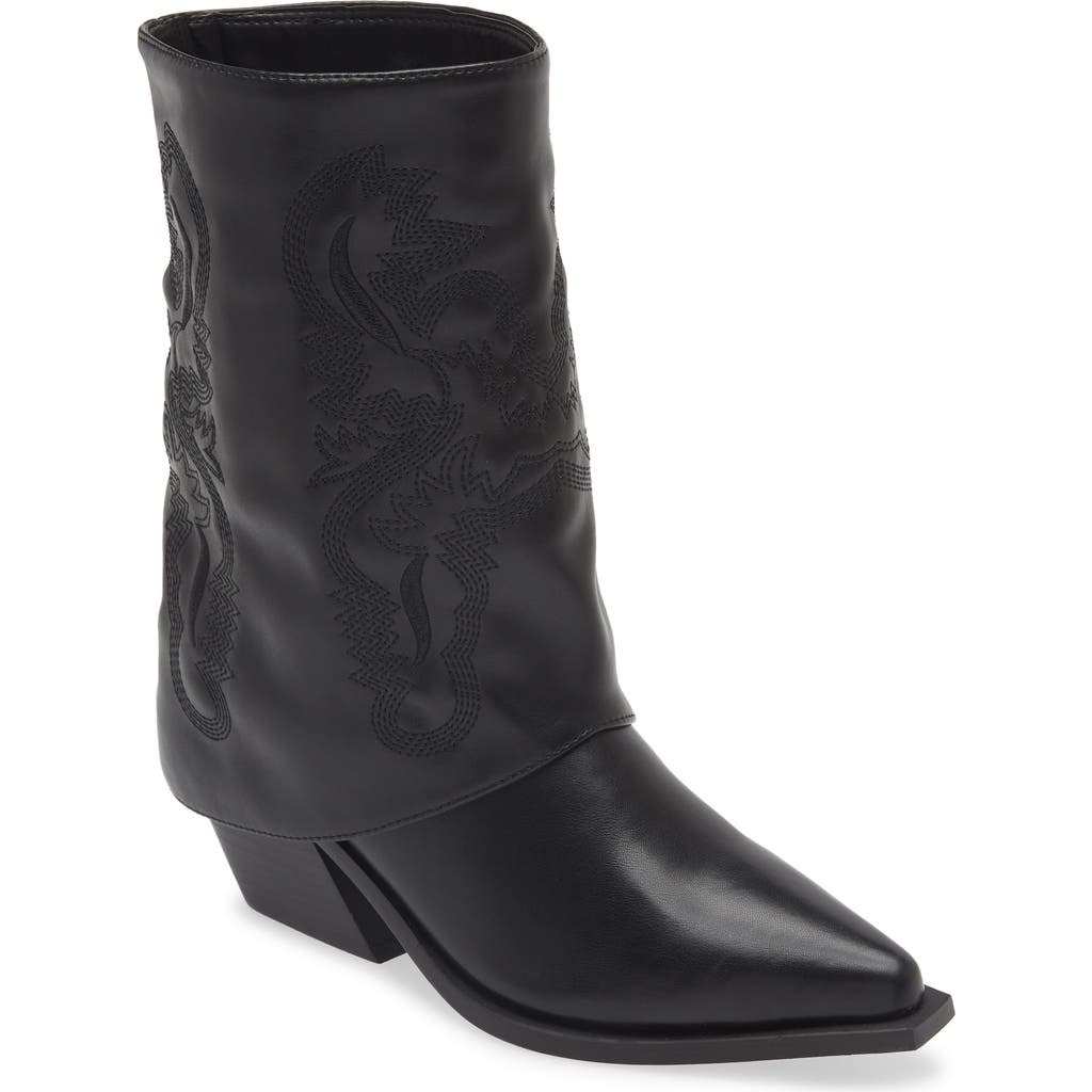 Azalea Wang Portabella Foldover Shaft Pointed Toe Bootie