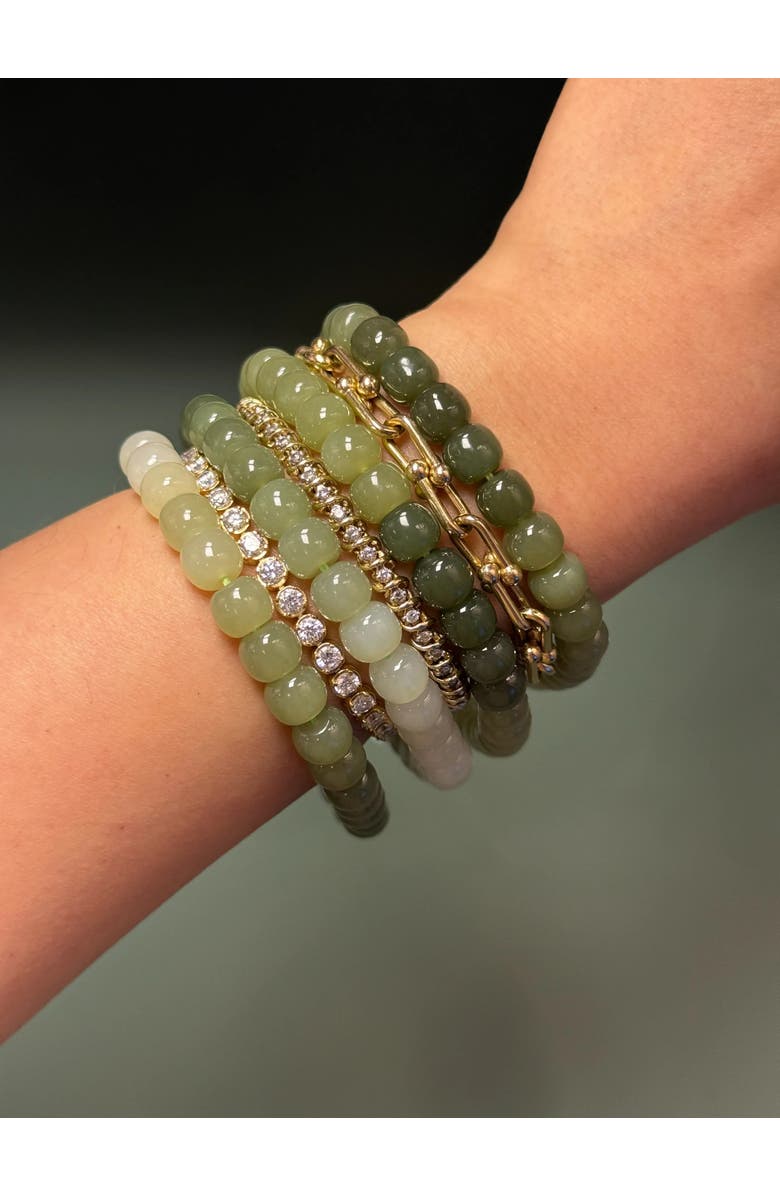 seree Ombre Beaded jade bracelet, Alternate, color, Green