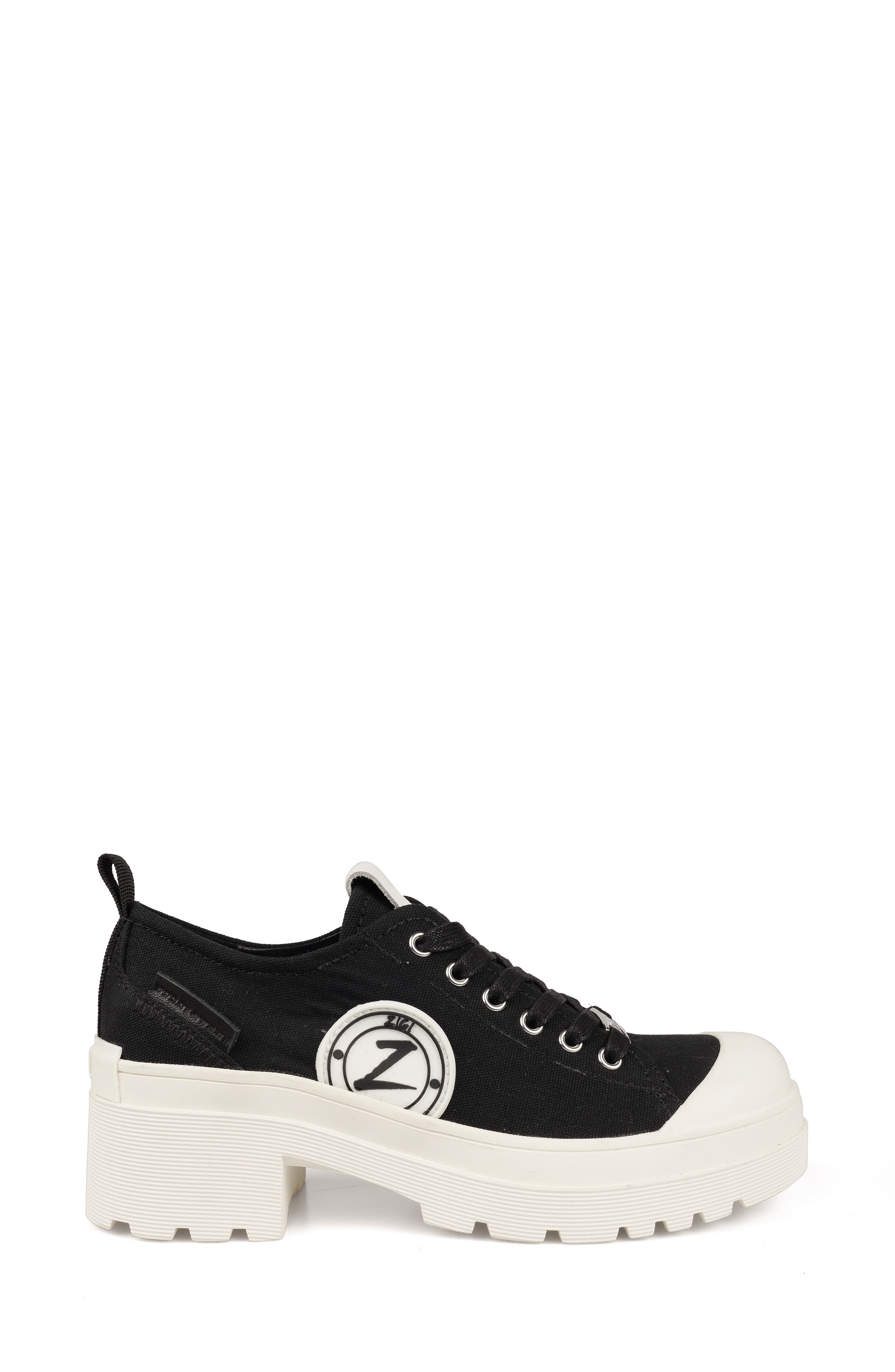 ZIGI Federika Platform sneaker, Alternate, color, Black Canvas