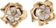 LELET NY Eden Floral Two Tone Statement Earrings
