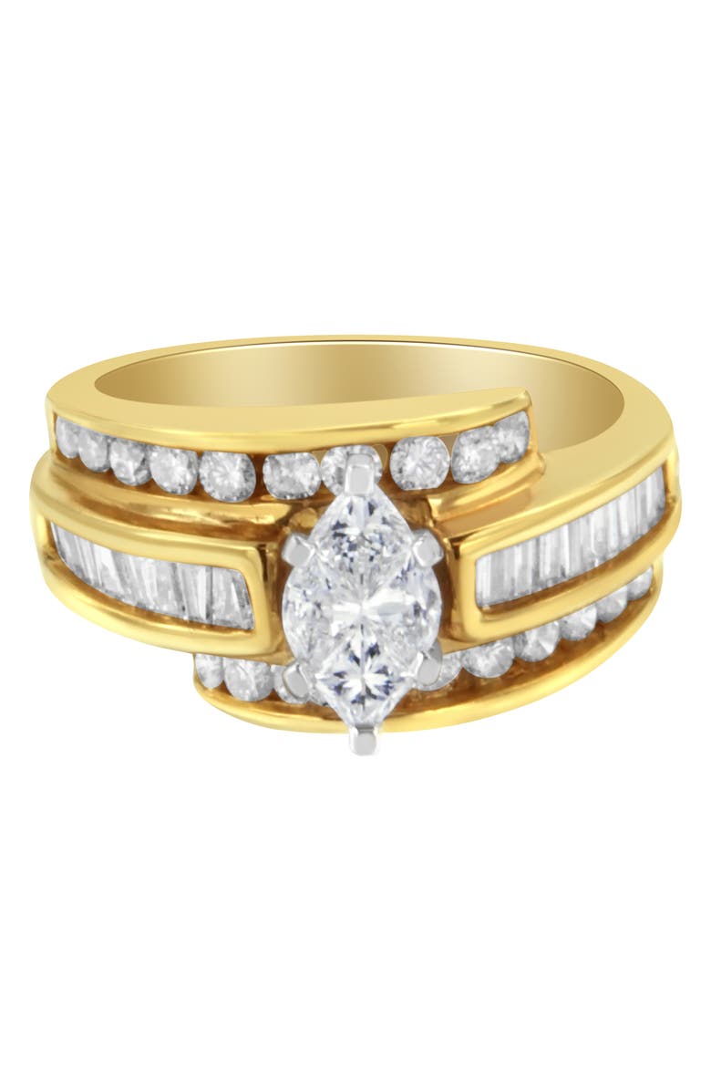 Haus of Brilliance 14KT Two-Toned Diamond Cocktail Ring, Main, color, Yellow Gold