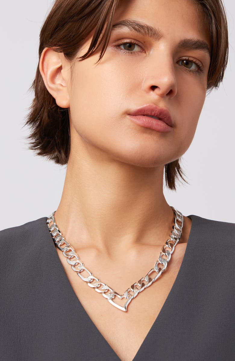 Jenny Bird Vera Chain Necklace, Alternate, color, High Polish Silver