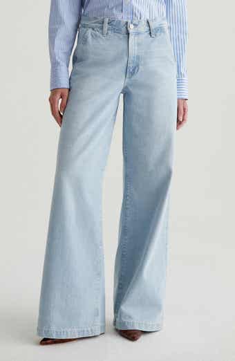 AG Stella Mid Rise Wide Leg Palazzo Jeans