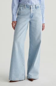 AG Stella Mid Rise Wide Leg Palazzo Jeans