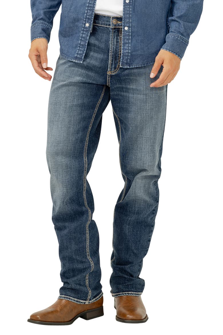 Zac Relaxed Fit Straight Leg Jeans, Main, color, CECIL