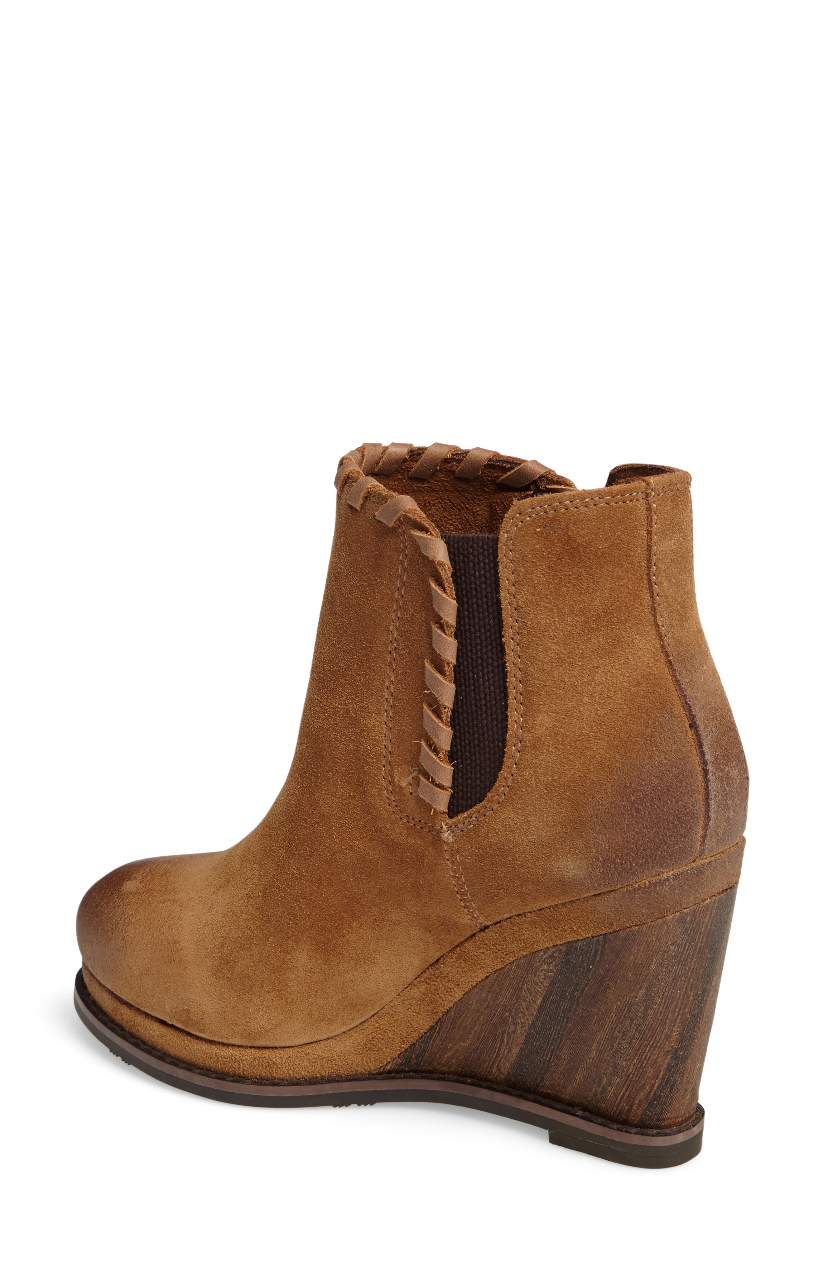 Belle Wedge Bootie, Alternate, color, SAND LEATHER