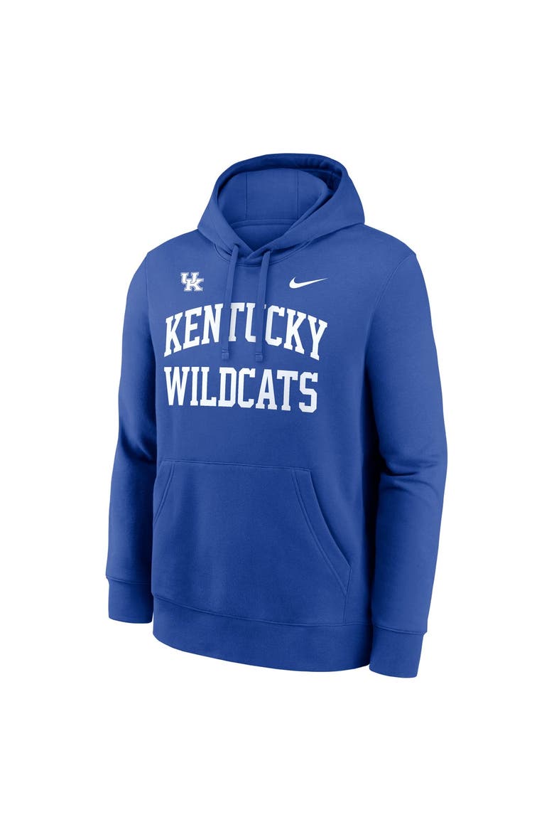 Men's Nike  Royal Kentucky Wildcats Primetime Arched Club Fleece Pullover Hoodie, Alternate, color, Royal