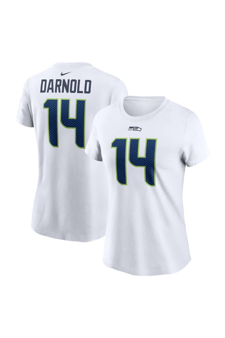 Women's Nike Sam Darnold White Seattle Seahawks Player Name & Number T-Shirt, Main, color, White