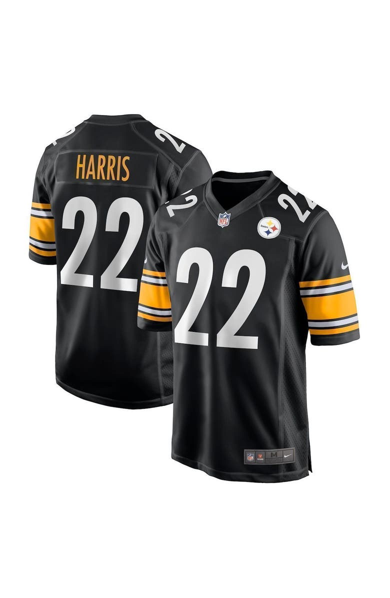 Nike Men's Nike Najee Harris Black Pittsburgh Steelers Game Jersey, Main, color, 