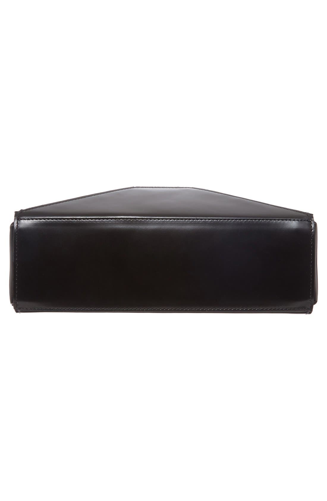 Steer Glass Leather Handbag, Alternate, color, BLACK