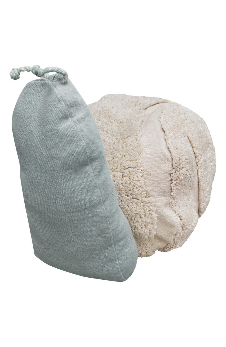 Lorena Canals Mr. Snail Pouf, Main, color, Natural Vintage Blue