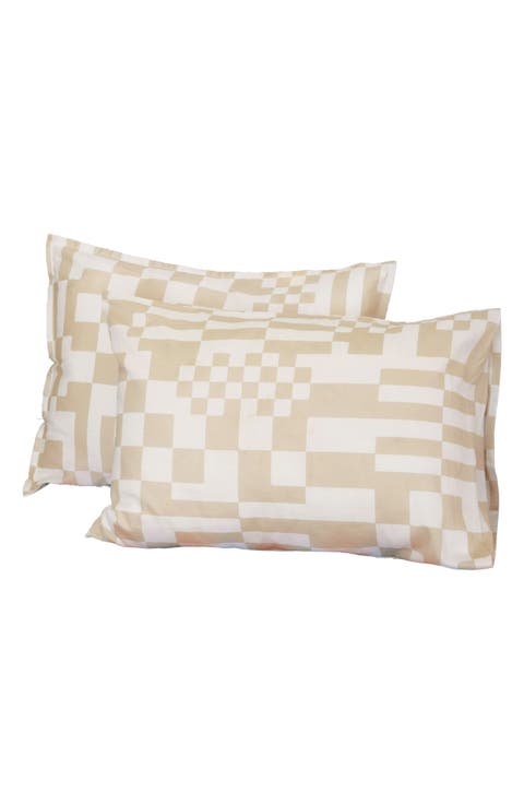Set of 2 Check Pillowcases