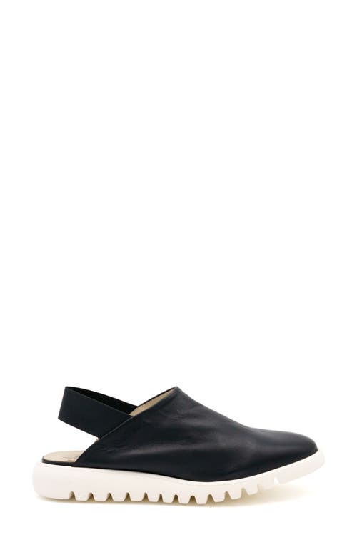 Amalfi By Rangoni Elettrona Slingback Flat In Black Parm Black Elastic