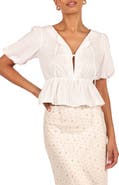Petal & Pup Pippi Cotton Peplum Top