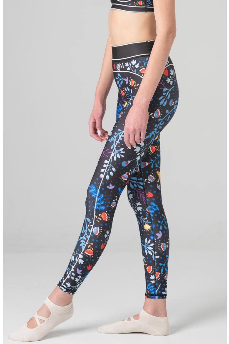 Amazon Rainforest High-Waisted Leggings, Alternate, color, Blue