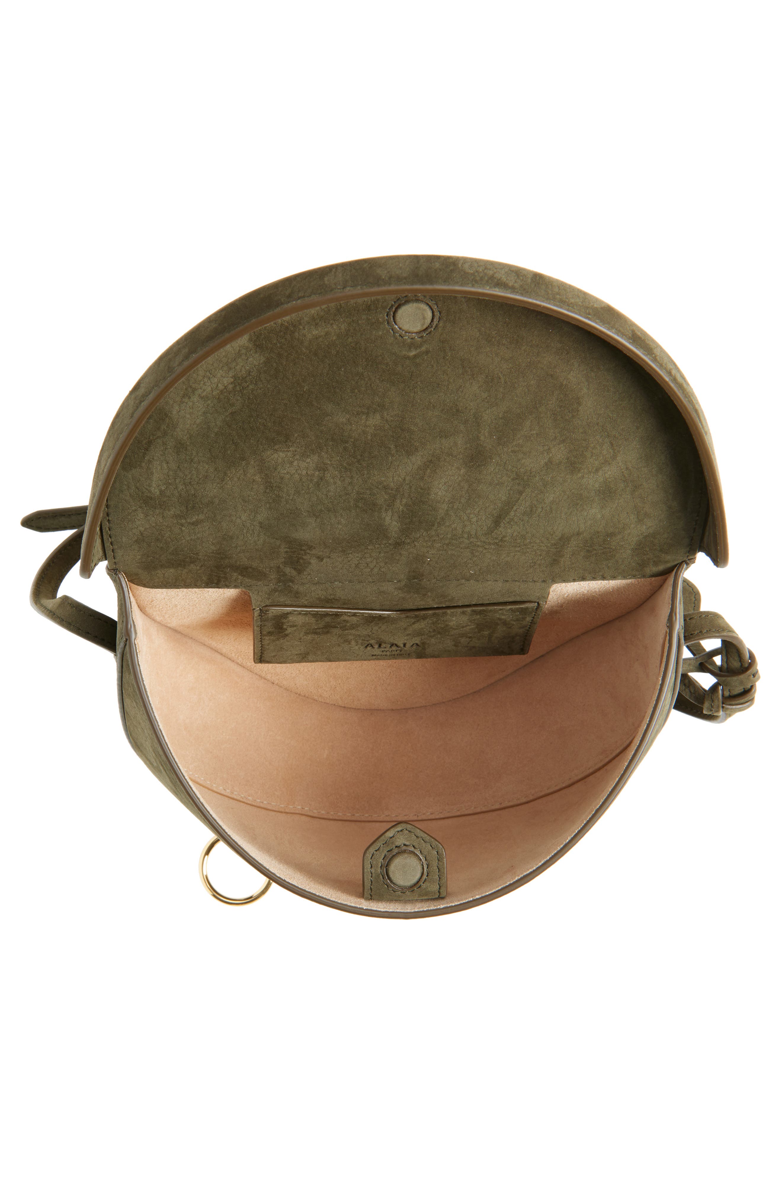 Alaïa Besace Crossbody, Alternate, color, Kaki