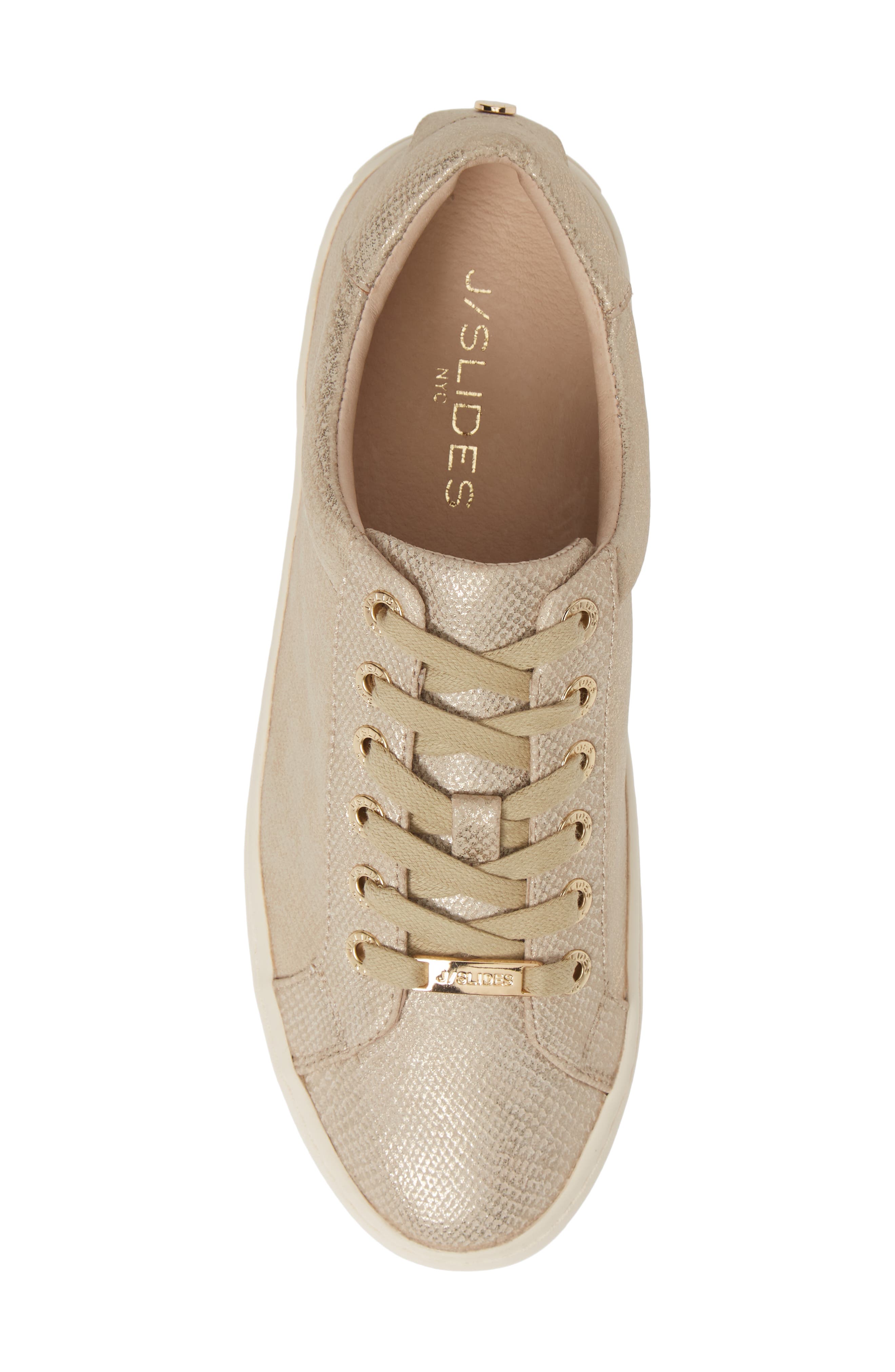 Hippie Platform Sneaker, Alternate, color, GOLD METALLIC NUBUCK LEATHER