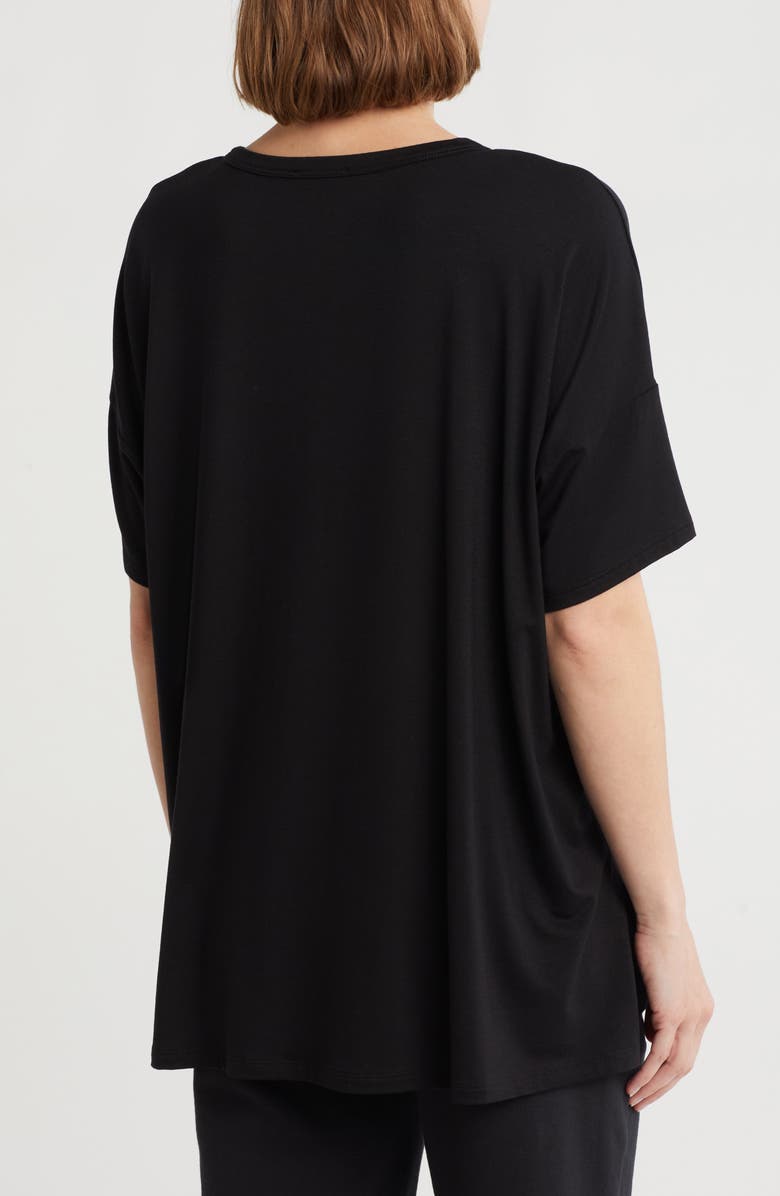 Eileen Fisher Crewneck Boxy Tunic, Alternate, color, Black