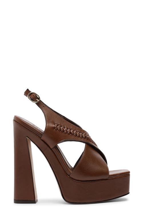 Schutz Blake Slingback Platform Sandal In Desert Brown