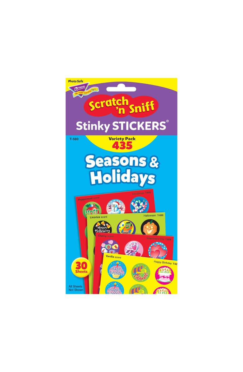 TREND Enterprises Seasons & Holidays Stinky Stickers, Variety Pack, 435 Count, Alternate, color, Multicolored