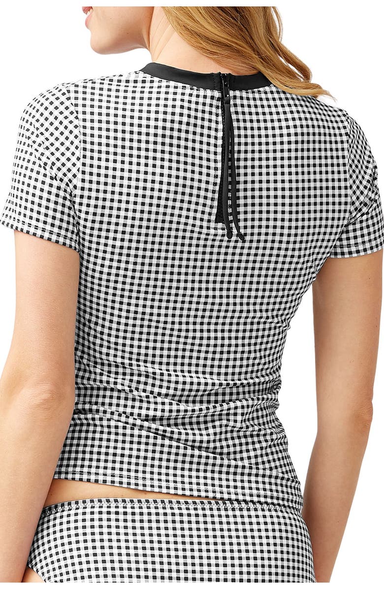 Tommy Bahama Gingham Print Short Sleeve Rashguard, Alternate, color, 