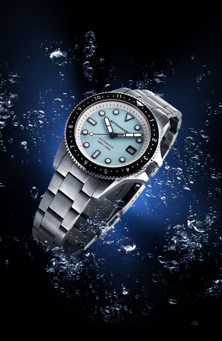 SPINNAKER Croft Pioneer Automatic Bracelet Watch, 42mm, Alternate, color, Blue