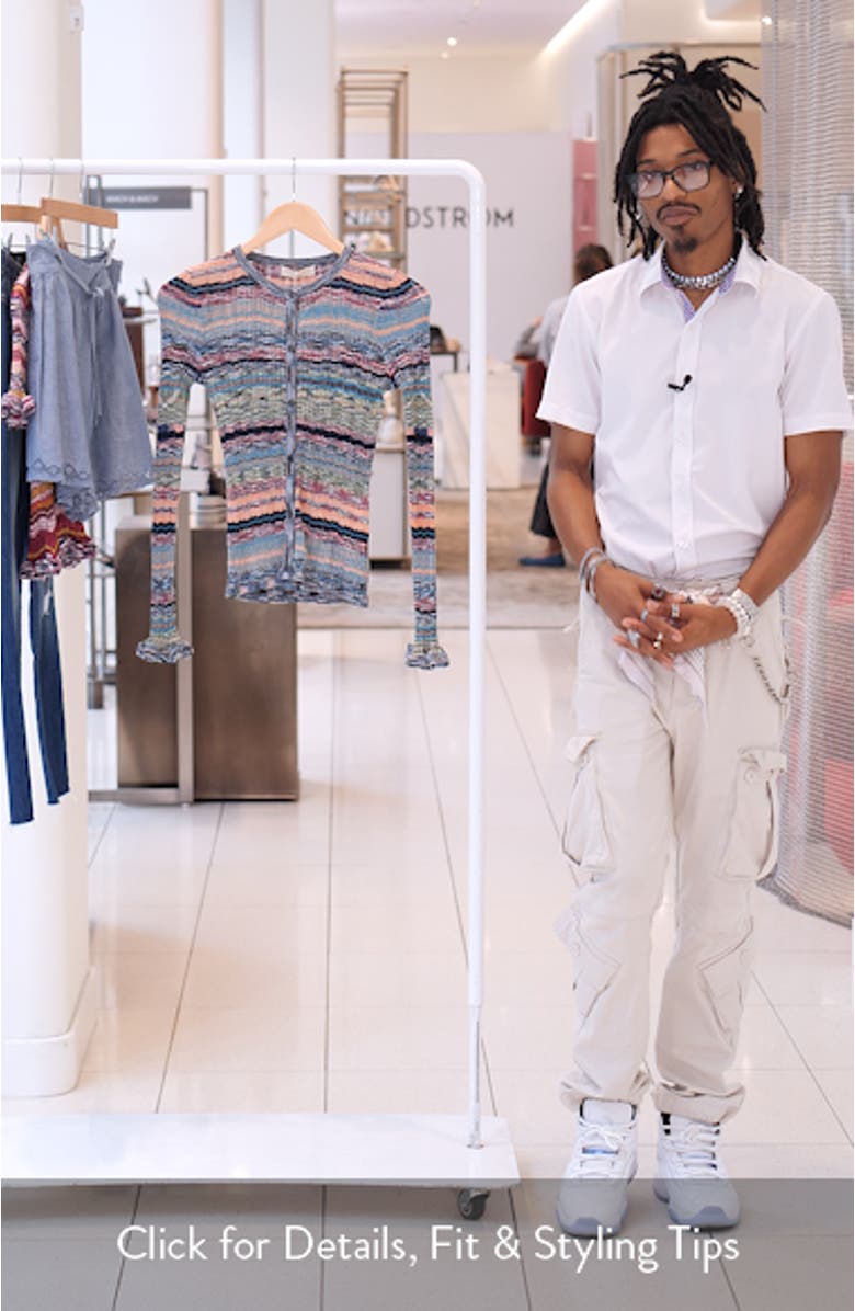 Lex Ruffle Space Dye Cardigan, sales video thumbnail