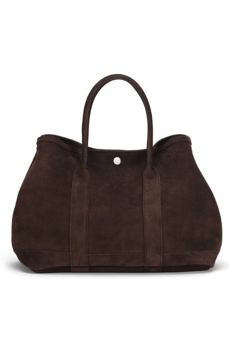 Ezra Arthur Audrey Nubuck Suede Leather Tote Bag, Main, color, Cocoa