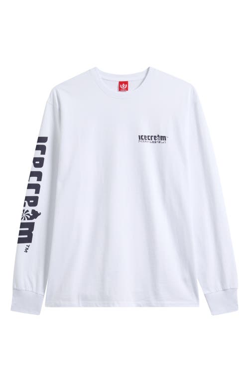 Icecream The Truck Long Sleeve Graphic T-shirt In White